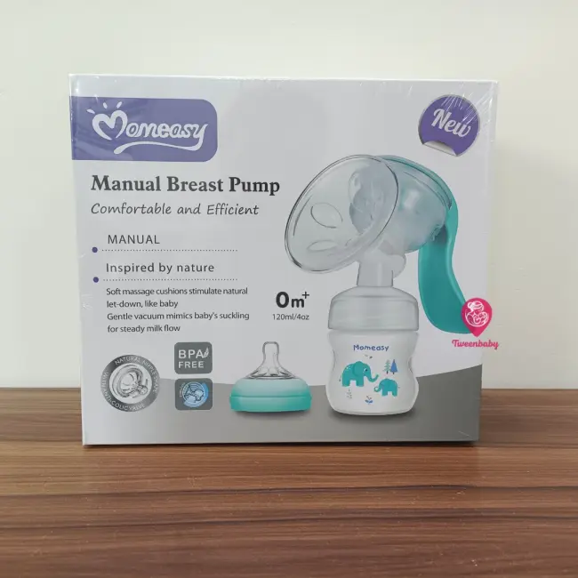 Momeasy Manual Breast Pump with Soft Silicone Cushion – Painless & Portable